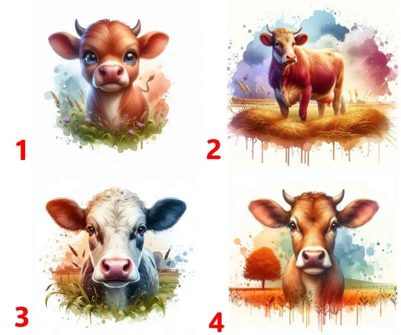 Levně Kráva - 4 motivy (Nažehlovačka pes)