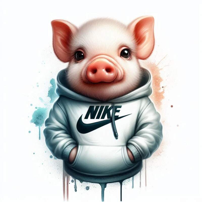 Levně Prasátko nike (NAŽEHLOVAČKA)