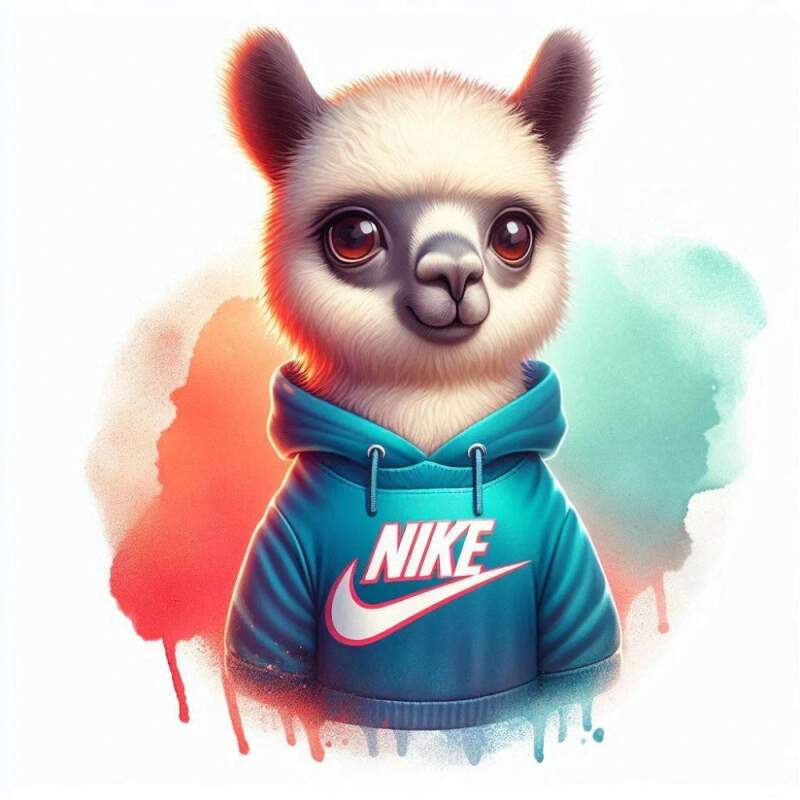 Levně Lama nike (NAŽEHLOVAČKA)