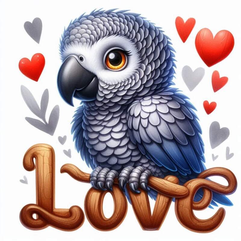 Levně Papoušek žako love cute (NAŽEHLOVAČKA)