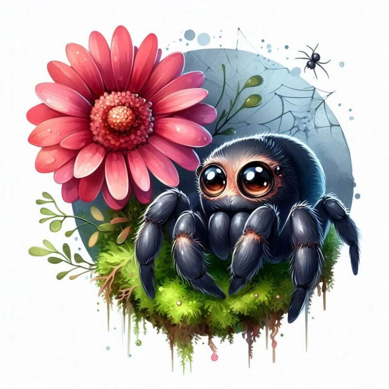 Levně Pavouk cute (NAŽEHLOVAČKA)