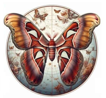 Levně Motýl atlas (NAŽEHLOVAČKA)