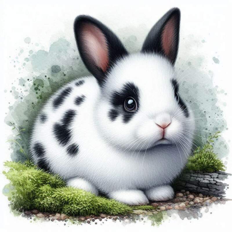 Levně Králík černobílý (NAŽEHLOVAČKA)