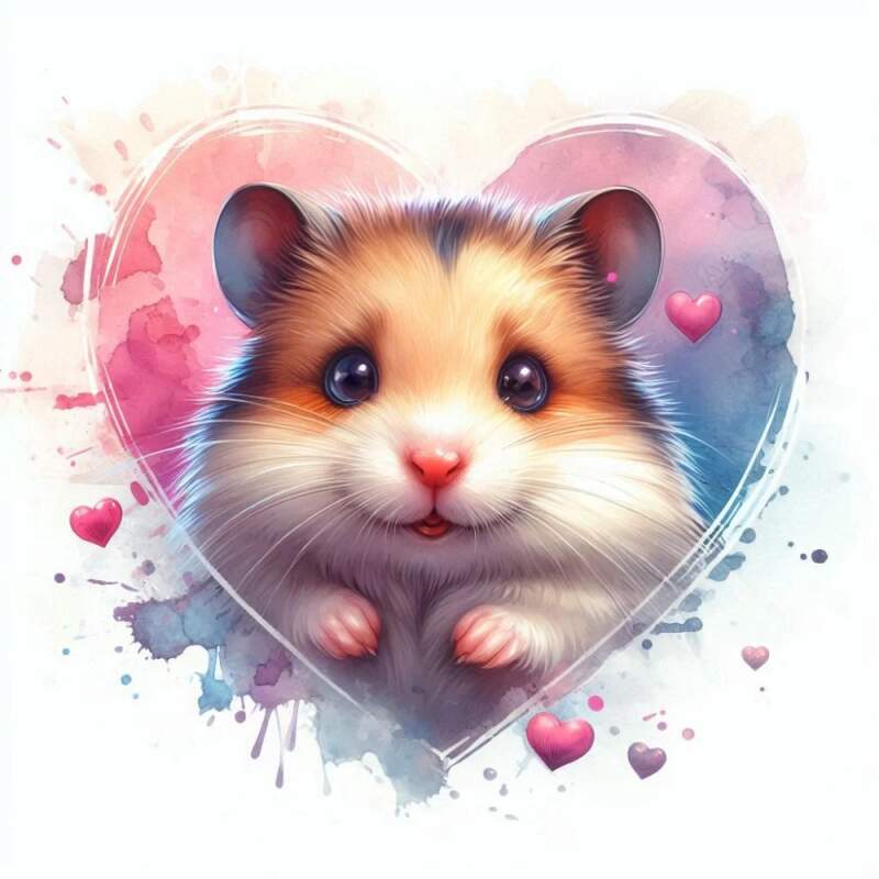 Levně Křeček kreslený cute (NAŽEHLOVAČKA)