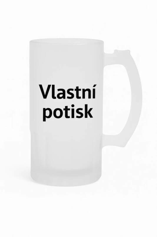 Levně 1.Půllitr matný s vlastním potiskem (Elegantní matový korbel sklo )