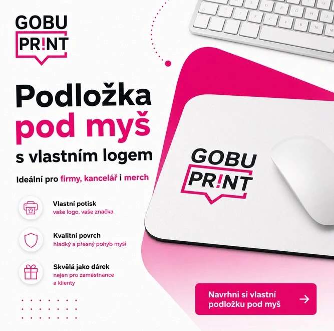 Levně Podložka pod myš s vlastním logem (Textilní podložka se spodní gumou 235x196)
