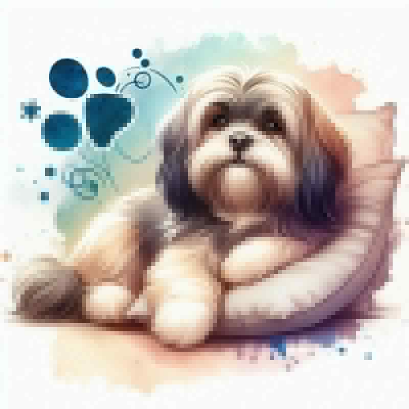 Levně Lhasa apso na polštáři (NAŽEHLOVAČKA)