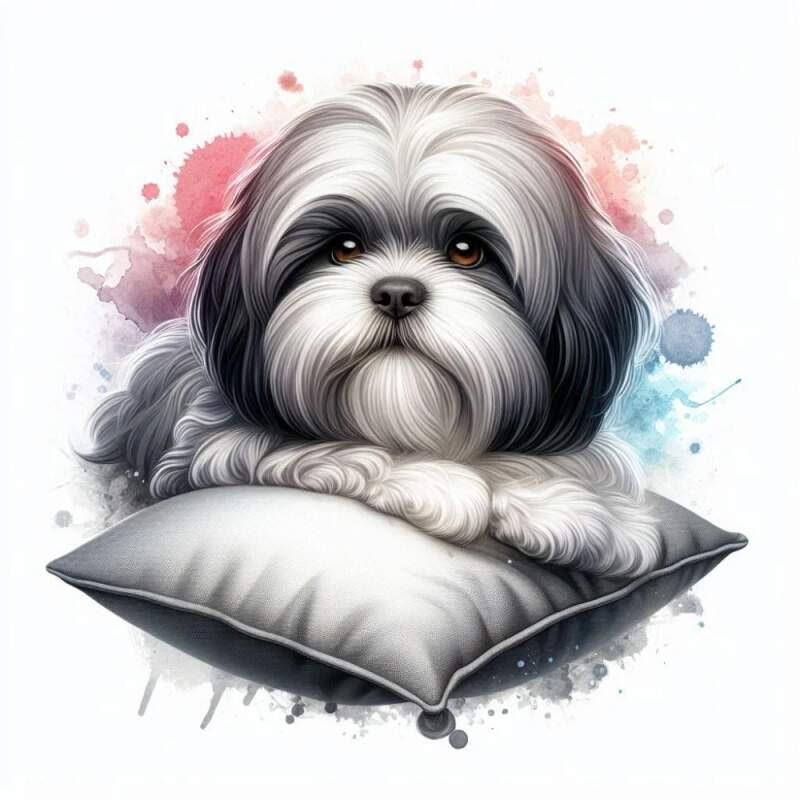 Levně Lhasa apso šedý (NAŽEHLOVAČKA)