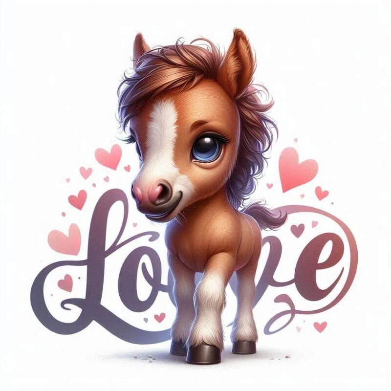 Levně Hříbě love cute (NAŽEHLOVAČKA)