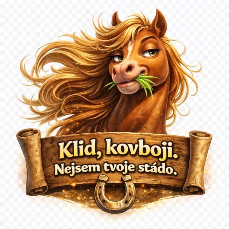 Levně Kobyla - Klid kovboji, nejsem tvoje stádo. (NAŽEHLOVAČKA)
