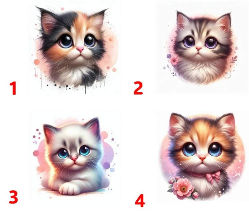 Levně Koťátko cute - 4 motivy (Nažehlovačka pes)