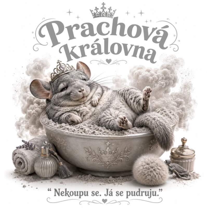 Levně Činčila prachová královna (NAŽEHLOVAČKA)