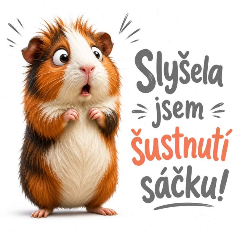 Levně Morče - Slyšela jsem šustnutí sáčku! (NAŽEHLOVAČKA)