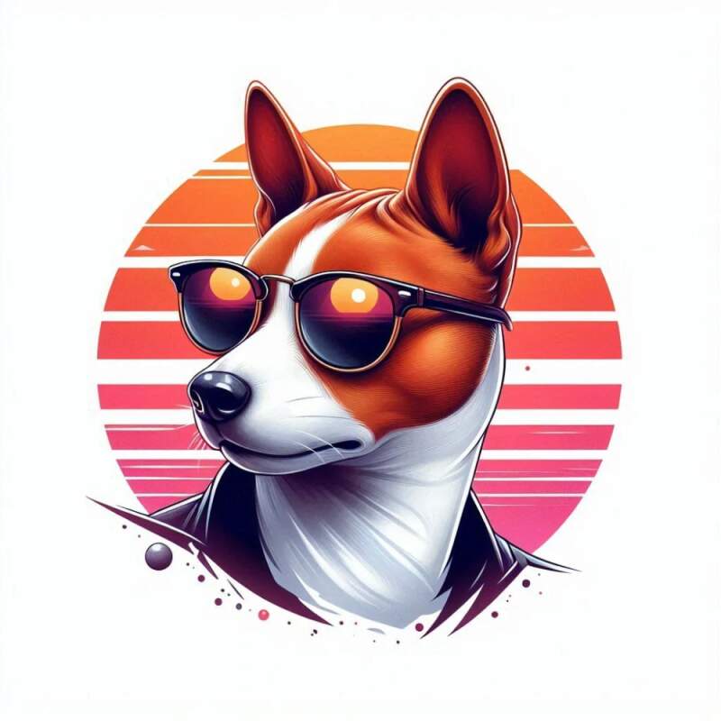 Levně Basenji s brýlemi (NAŽEHLOVAČKA)