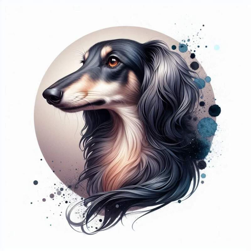 Levně Perský chrt - saluki tmavý (NAŽEHLOVAČKA)