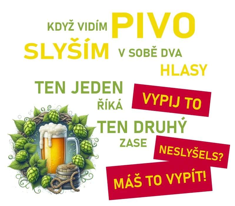 Levně Když vidím pivo (NAŽEHLOVAČKA)