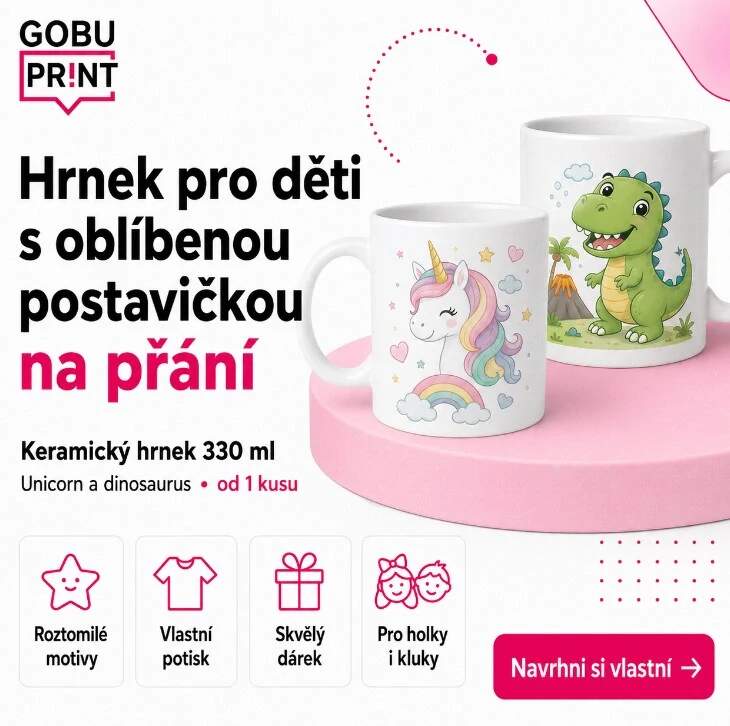 Levně Hrnek pro děti s oblíbenou postavičkou na přání (Keramický hrnek)
