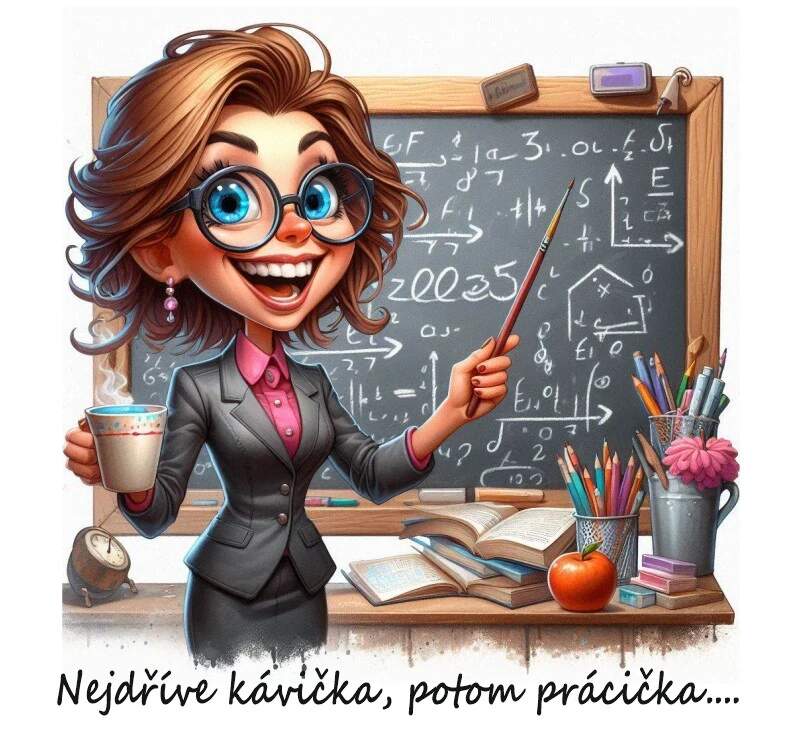 Levně Nejdříve kávička, potom prácička (nažehlovačka pro učitele)