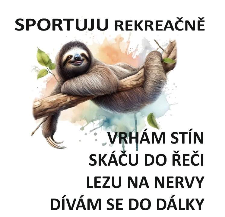 Levně Sportuji rekreačně (Nažehlovačka hlášky)