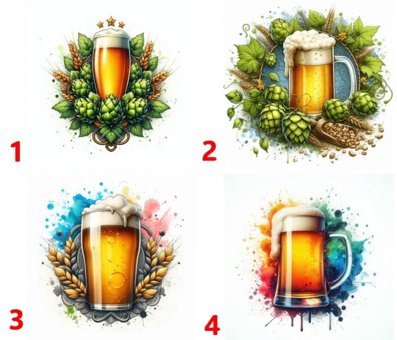 Levně Pivo - 4 motivy (Nažehlovačka auta)