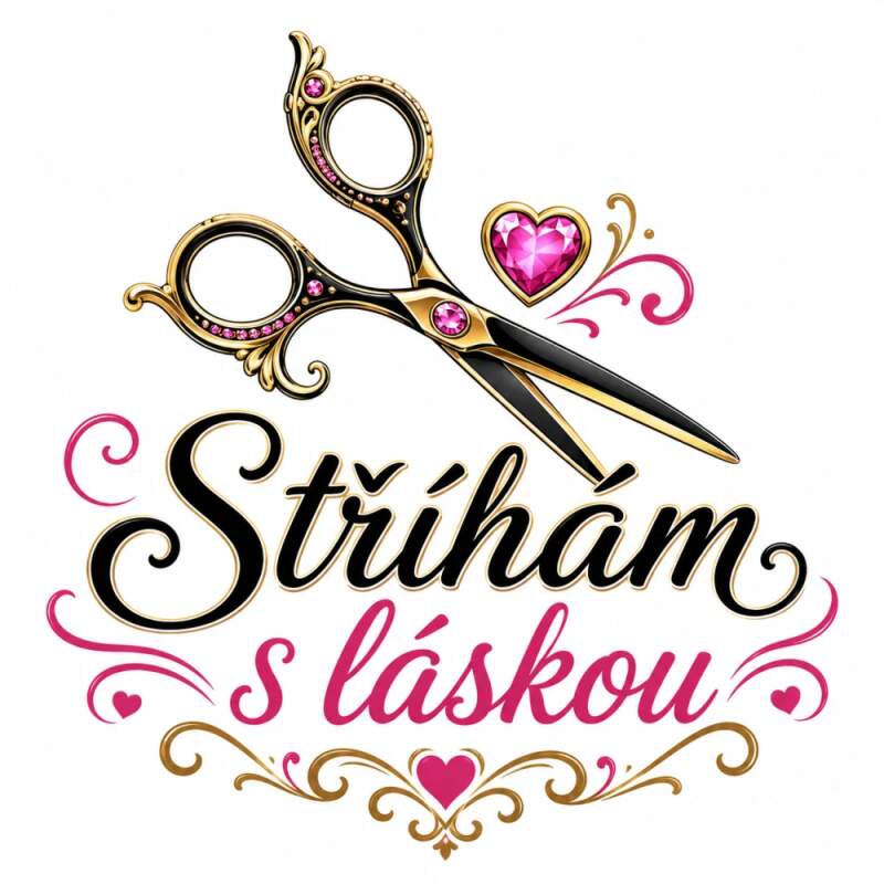 Levně Kadeřnické nůžky - stříhám s láskou (NAŽEHLOVAČKA)
