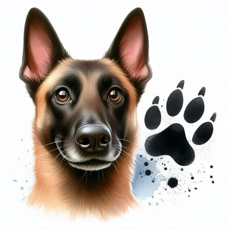 Levně Malinois hlava (NAŽEHLOVAČKA)