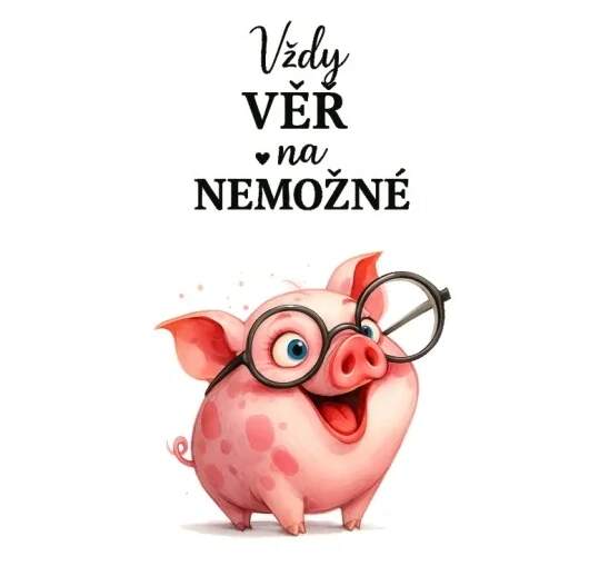 Levně Prasátko, věř v nemožné (NAŽEHLOVAČKA)