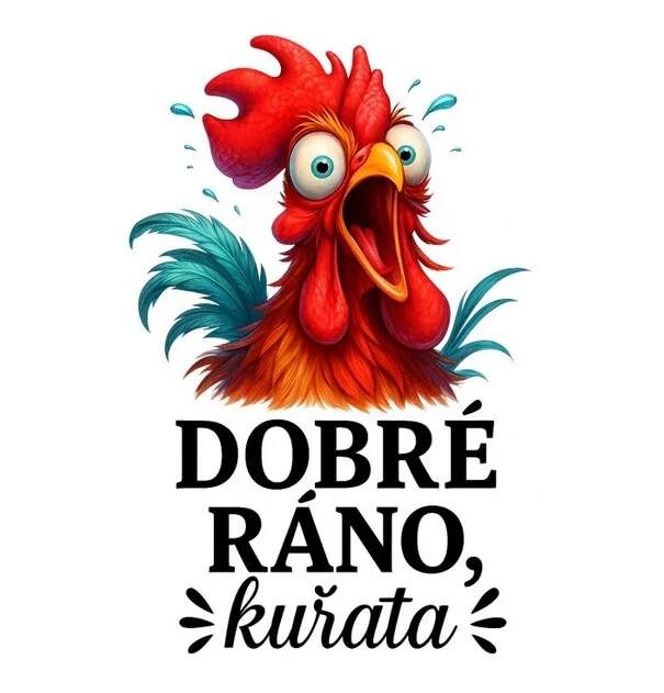 Levně Kohout - dobré ráno kuřata (NAŽEHLOVAČKA)