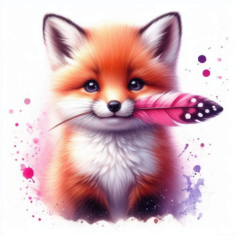 Levně Liška a pírko cute (NAŽEHLOVAČKA)