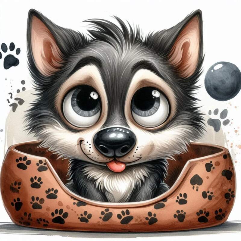 Levně Vlk karikatura (NAŽEHLOVAČKA)