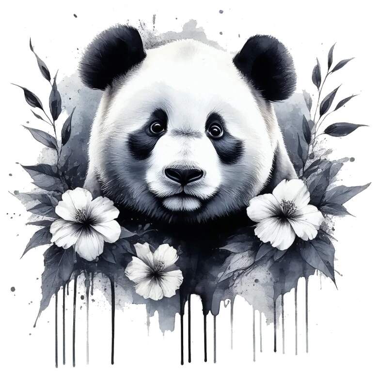 Levně Panda černobílá (NAŽEHLOVAČKA)