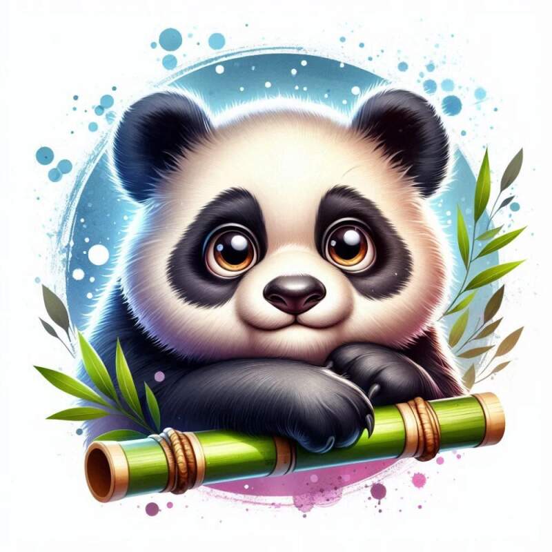 Levně Panda a bambus (NAŽEHLOVAČKA)