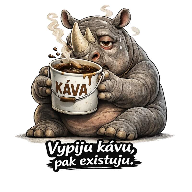 Levně Nosorožec a káva (NAŽEHLOVAČKA)