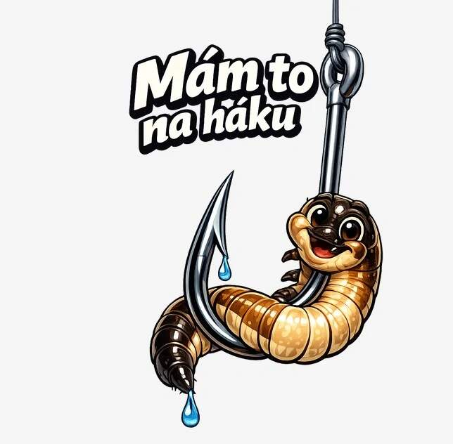 Levně Mám to na háku - červ (NAŽEHLOVAČKA)