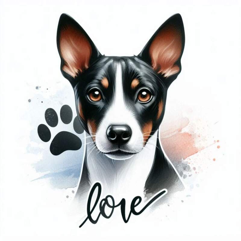 Levně Basenji tricolor love (NAŽEHLOVAČKA)