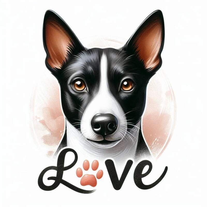 Levně Basenji černobílý love (NAŽEHLOVAČKA)