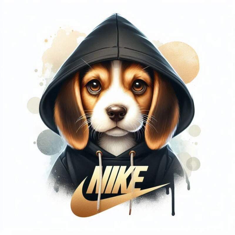 Levně Bígl nike (NAŽEHLOVAČKA)