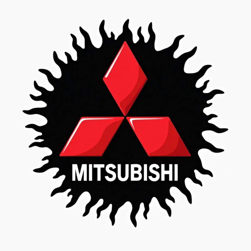 Levně Mitshubishi znak v kruhu (NAŽEHLOVAČKA)