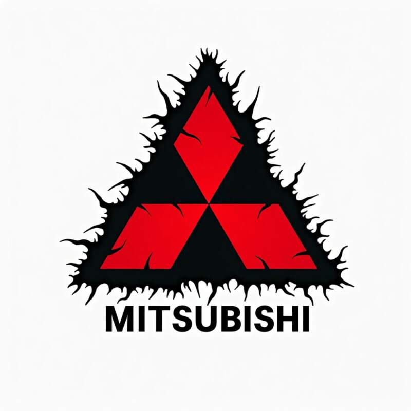 Levně Mitshubishi znak trojuhelník (NAŽEHLOVAČKA)