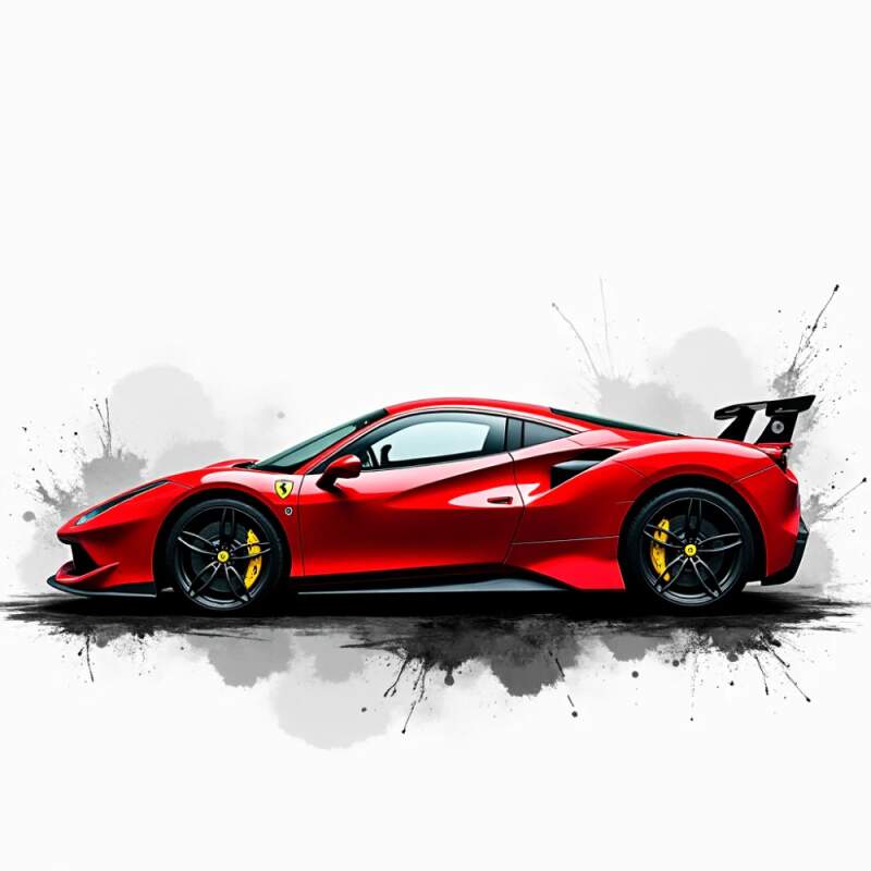 Levně Ferrari červené (NAŽEHLOVAČKA)