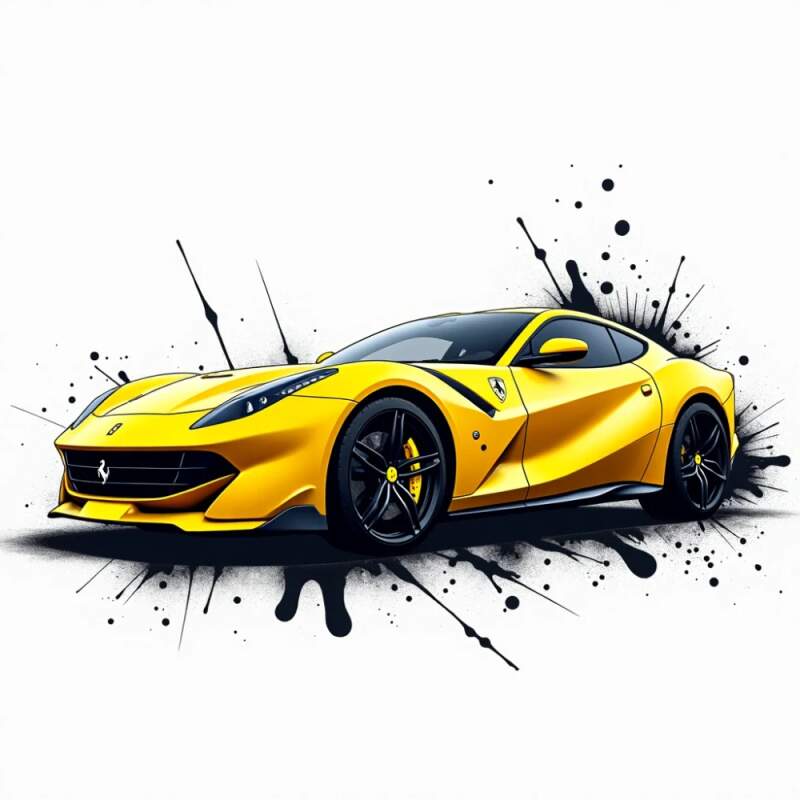 Levně Ferrari žluté II (NAŽEHLOVAČKA)