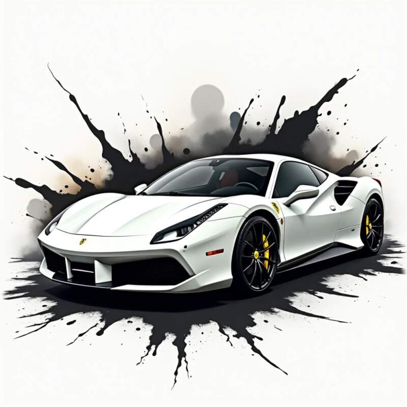Levně Ferrari bílé (NAŽEHLOVAČKA)