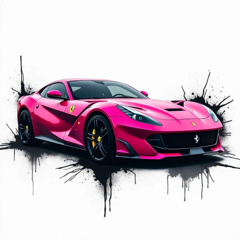Levně Ferrari pink (NAŽEHLOVAČKA)