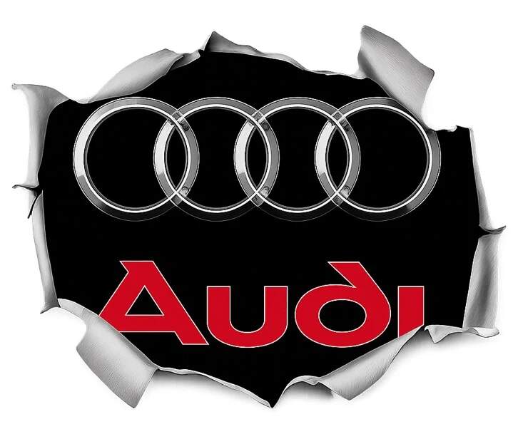 Levně Audi znak v díře (NAŽEHLOVAČKA)