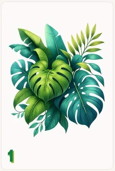 Levně Monstera listy (NAŽEHLOVAČKA)