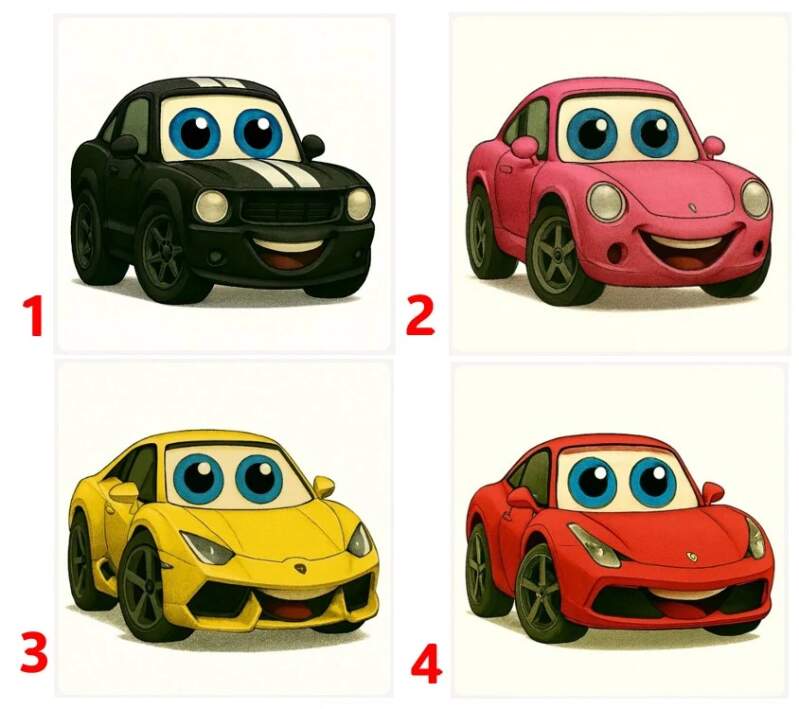 Levně Sportovní autíčka - 4 motivy (Nažehlovačka auta)