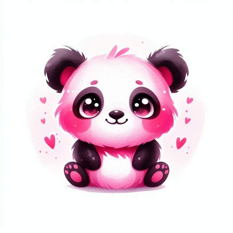 Levně Panda pink (Nažehlovačka květiny)