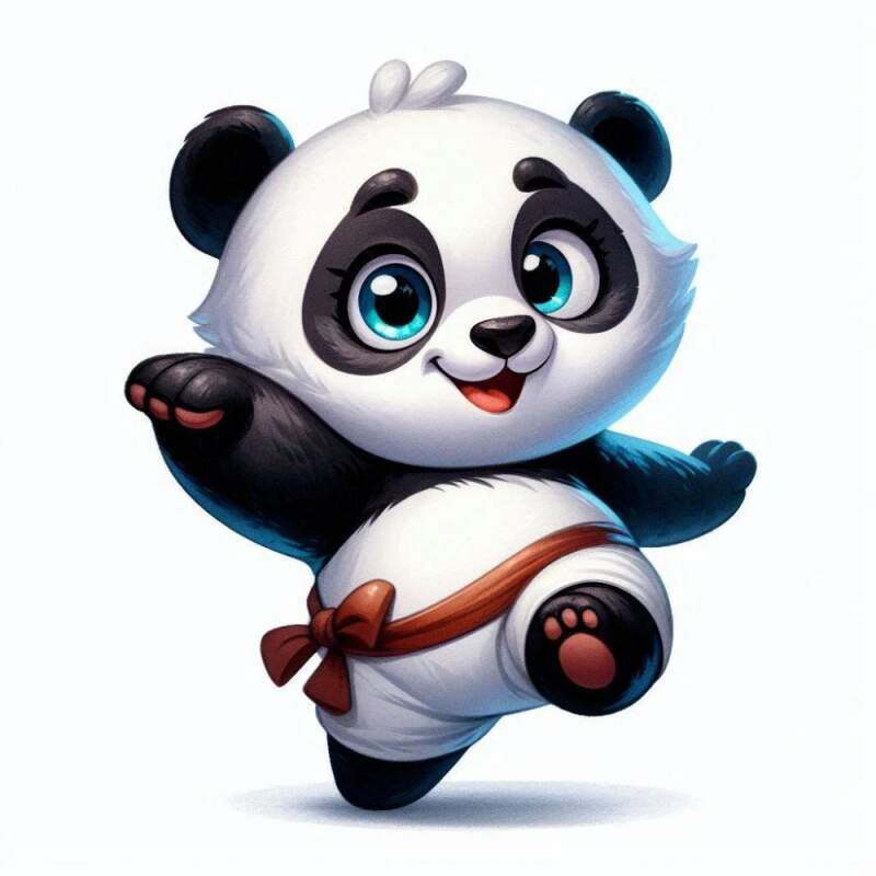 Levně Panda kung fu (Nažehlovačka květiny)