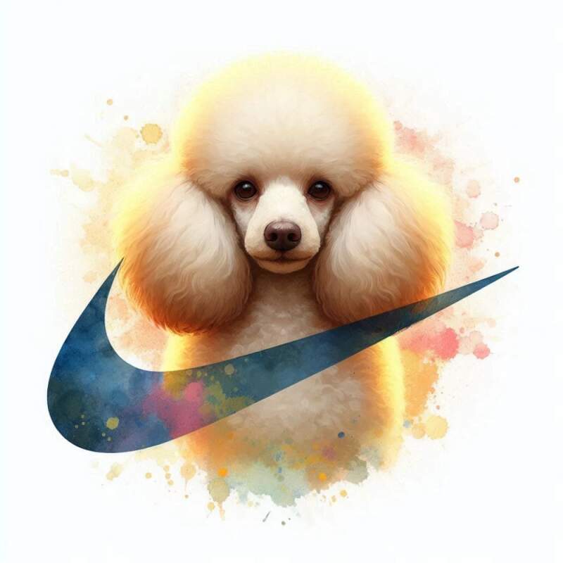 Levně Pudl krémový Nike (Nažehlovačka květiny)