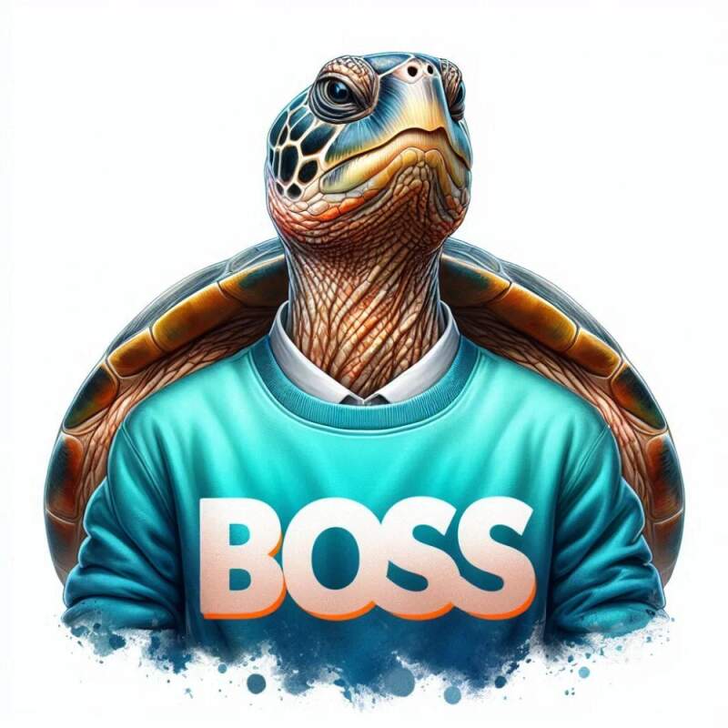Levně Želva boss (Nažehlovačka květiny)